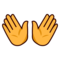 Open Hands emoji on Emojidex